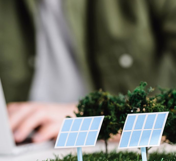 ein modell einer solaranlage