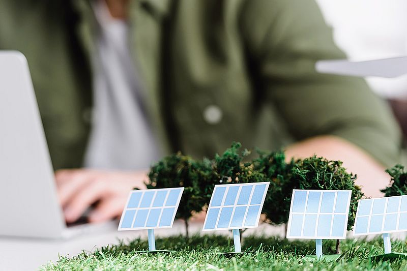ein modell einer solaranlage