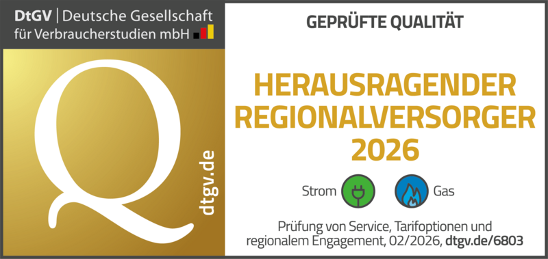 Siegel für Herausragender Regionalversorger 2026
